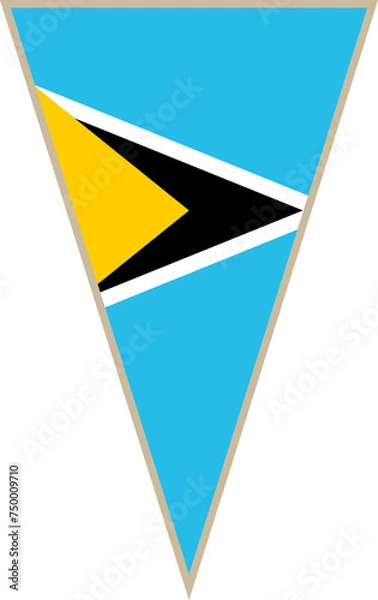 Fototapeta Saint Lucia triangular flag