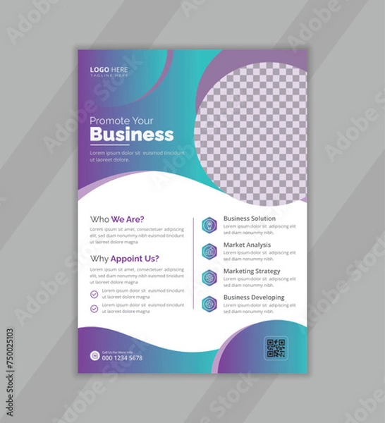 Obraz Creative business flyer design template