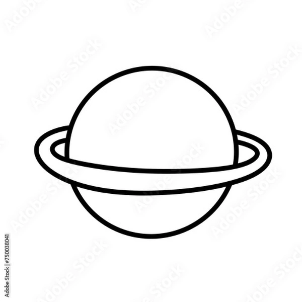 Fototapeta Space cartoon doodle Line icon.