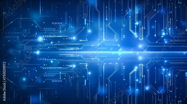 Obraz The Matrix of Cybersecurity: Digital Circuits and Cyber Connections Creating a Secure Network of Data and Information