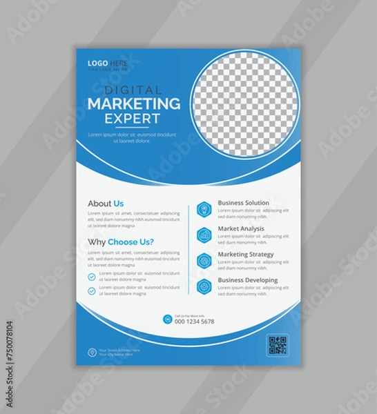Obraz Modern corporate flyer design template