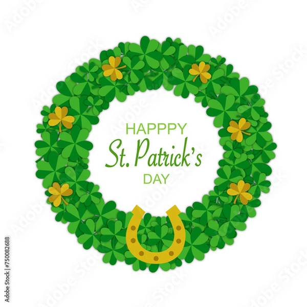 Obraz Kleeblatt Kranz. Heiliger Patrick Tag