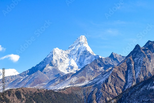 Fototapeta Ama Dablam, one of the most beautiful mountain in Himalaya