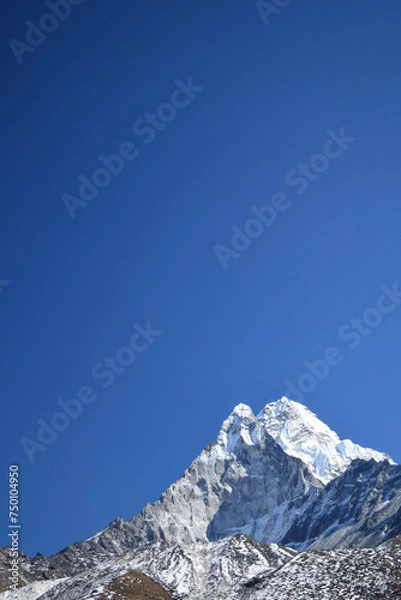 Fototapeta Snow covered mountain peaks of Himalaya