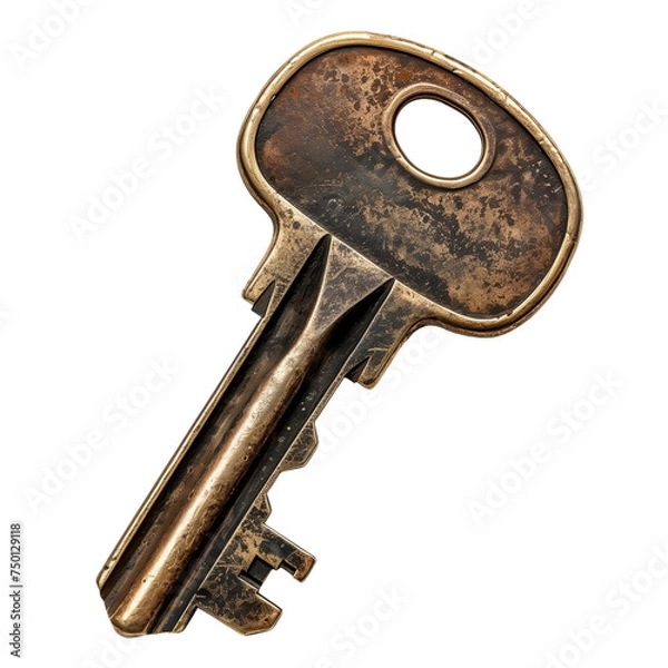 Obraz Real estate key on transparent background