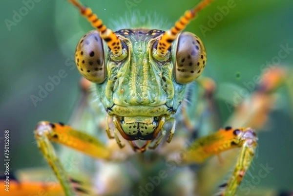 Fototapeta Incredible Macro Photography Unveiling the Intricate Structure of an Insect's Head

