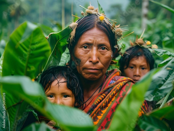 Fototapeta Captivating visuals of climate change impact on vulnerable communities and indigenous peoples