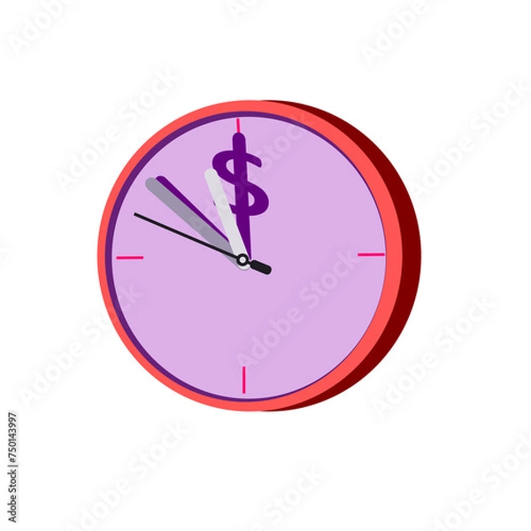 Fototapeta time is money , symbol  purples  shadow 