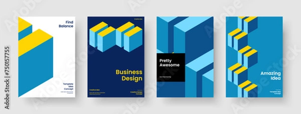 Fototapeta Modern Report Design. Geometric Background Template. Abstract Flyer Layout. Poster. Book Cover. Banner. Business Presentation. Brochure. Advertising. Handbill. Leaflet. Pamphlet. Portfolio