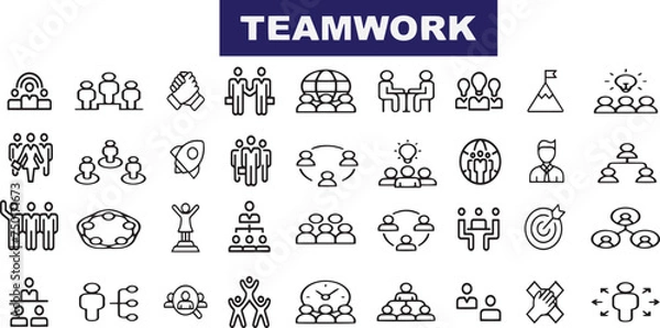 Fototapeta  Icon team work