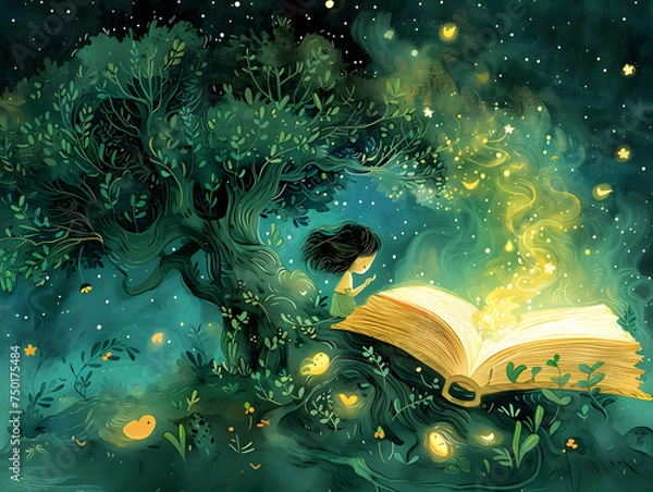 Obraz Captivating Illustrations: Beloved Books and Stories