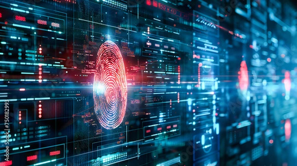 Obraz Digital Fingerprint Security: Advanced Identification Technology for Safe and Secure Access