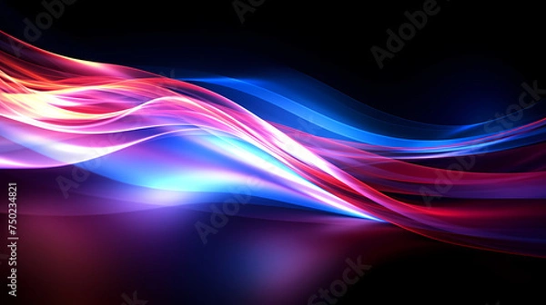 Fototapeta Looping 3D animation, abstract neon background