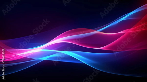 Fototapeta Looping 3D animation, abstract neon background