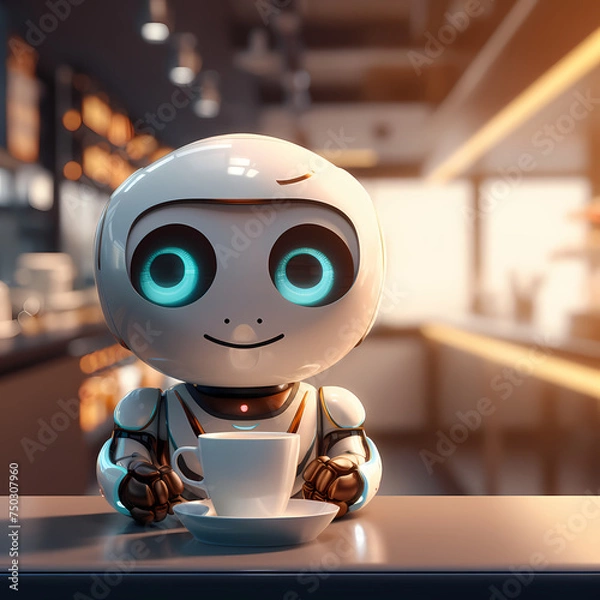 Fototapeta Barista Robot