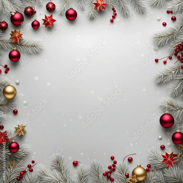 Fototapeta christmas background with balls