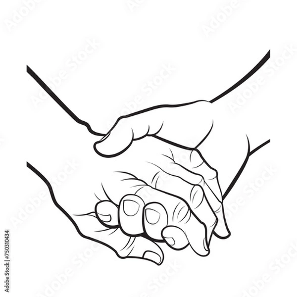 Fototapeta hand with a hand