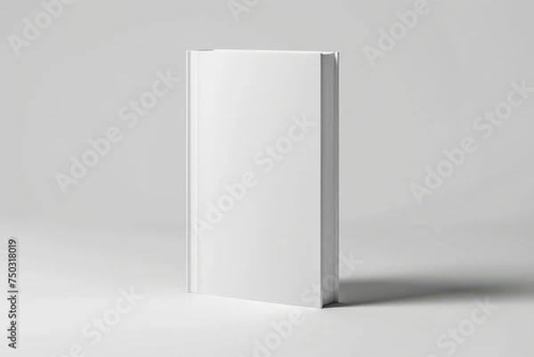 Fototapeta blank white book cover for mockup. isolated background . Generative AI