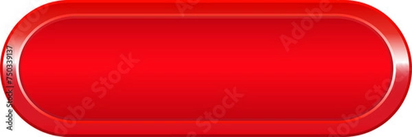 Fototapeta Red button for mobile, web, or video games. GUI element