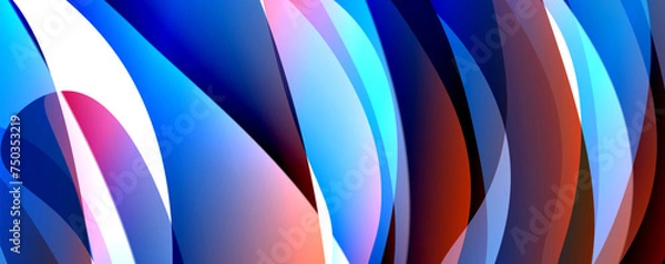 Fototapeta Wave lines and dynamic geometric design. Vector Illustration For Wallpaper, Banner, Background, Card, Book Illustration, landing page