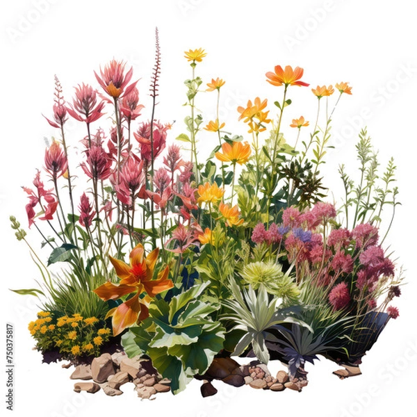 Obraz wild flowers isolated on transparent background