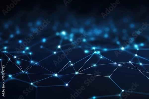 Fototapeta Abstract digital background. Big data visualization. Network connection structure. Science background. Network connection structure, Ai generated