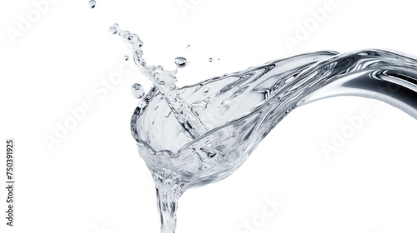 Obraz water drop close up isolated on transparent a white background