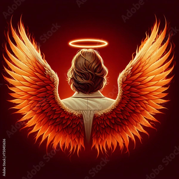 Obraz Fire Angel from Behind