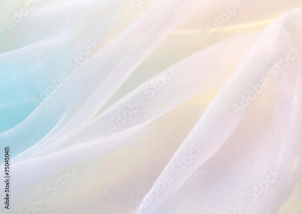 Fototapeta パステルカラーのオーガンジーのイメージ背景

