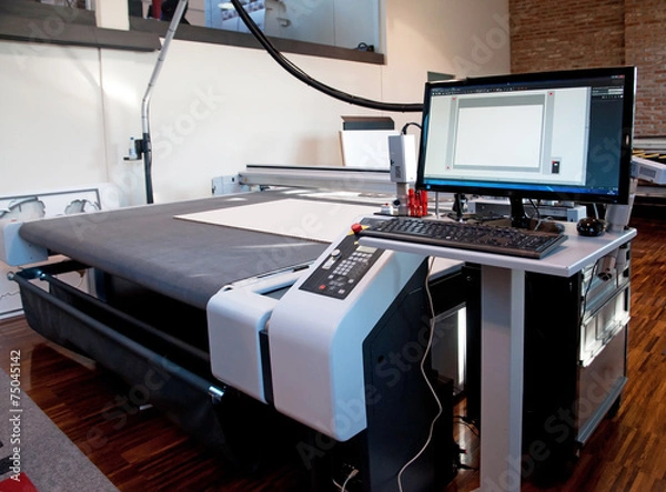 Fototapeta Flatbed cutter/router (cutting plotter)