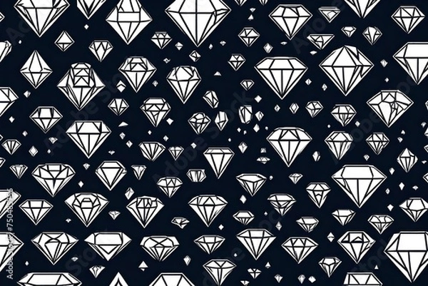 Fototapeta Diamond vector icons set.