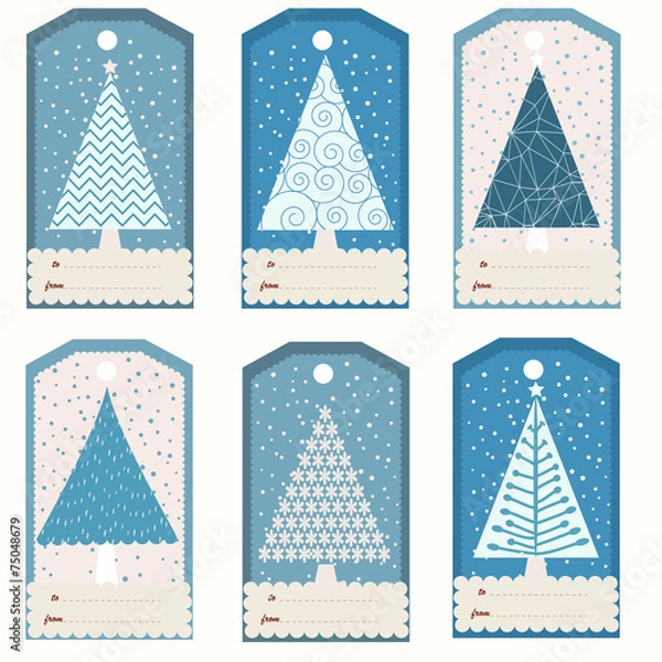 Obraz Set of Christmas gift tags