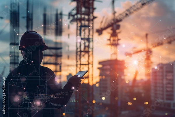 Obraz construction and technology industry