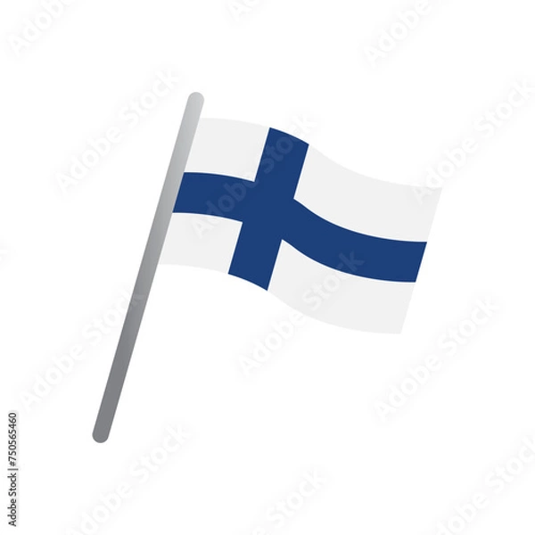 Fototapeta Finland flag icon vector