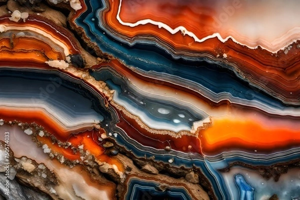Fototapeta Gradient surface of agate rock