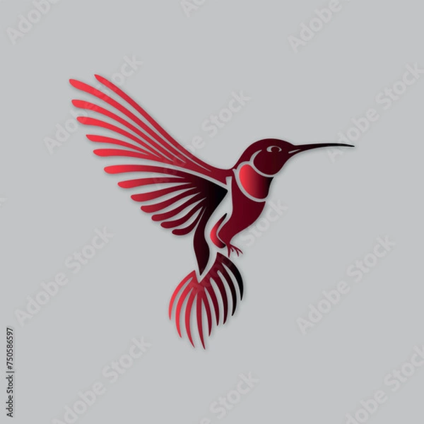 Obraz hummingbird modern logo design vector template  
