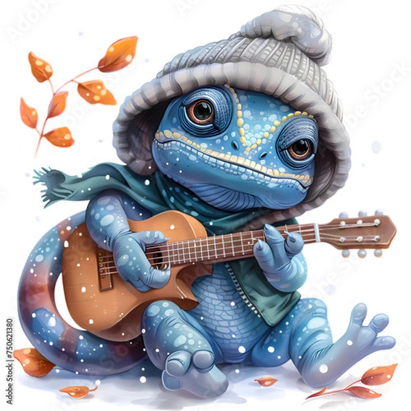 Fototapeta Cute Chameleon Clipart