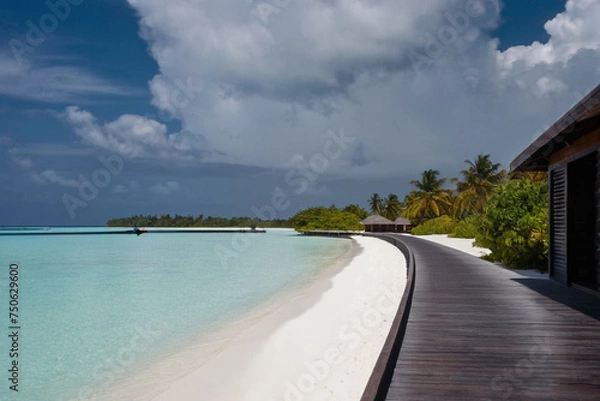 Fototapeta beach with resort