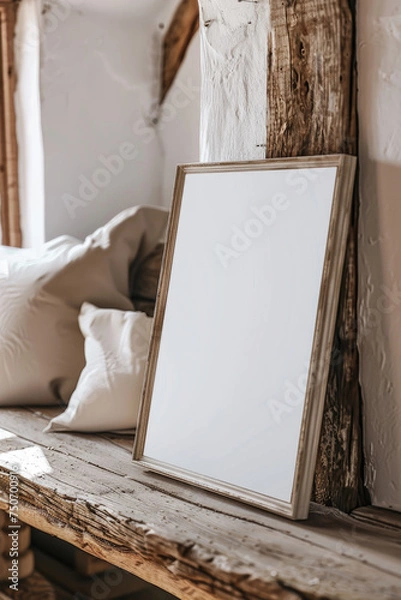 Fototapeta Vertical Empty Frame Mockup Concept, Frame blank mock up