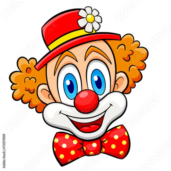 Obraz clown face cartoon isolated drawing