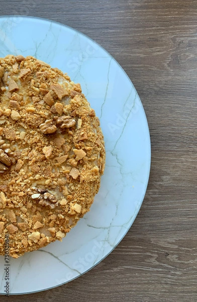 Obraz honey walnut cake