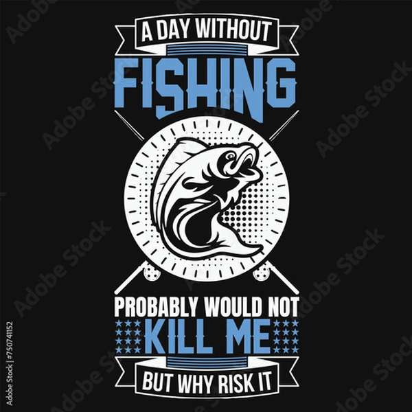Obraz premium vector fishing template for tshirt