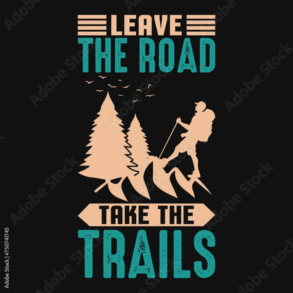 Obraz premium vector hiking template for tshirt