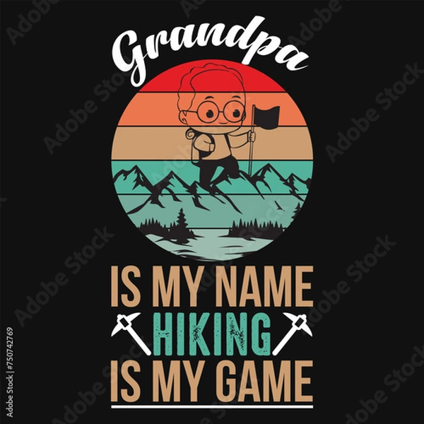 Obraz premium vector hiking template for tshirt