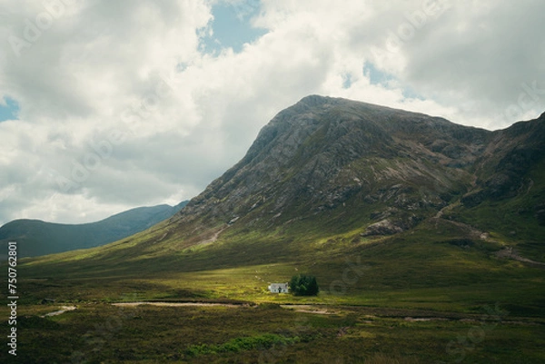 Obraz landscape with mountains and clouds