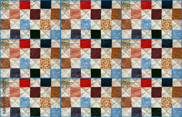 Obraz Colorful patchwork quilt pattern
