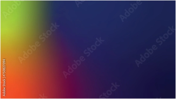 Fototapeta abstract blurred gradient color of green and orange on a dark background, minimalist wallpaper design