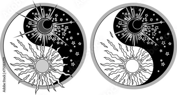 Obraz yin i yang-dzień i noc