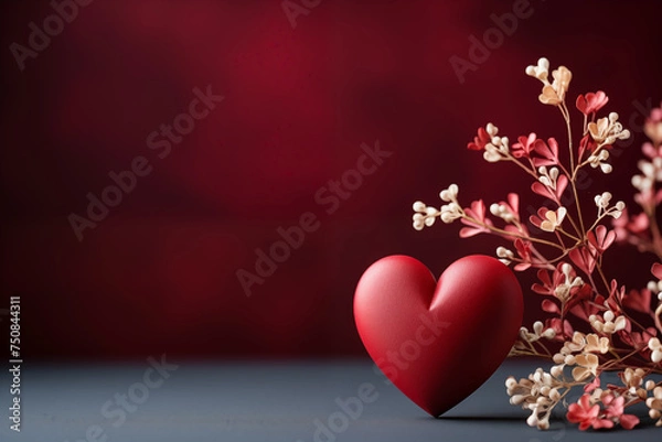 Obraz Valentine background with hearts