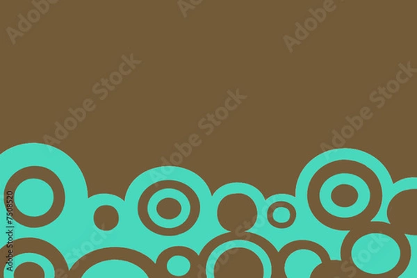 Obraz retro marron y azul